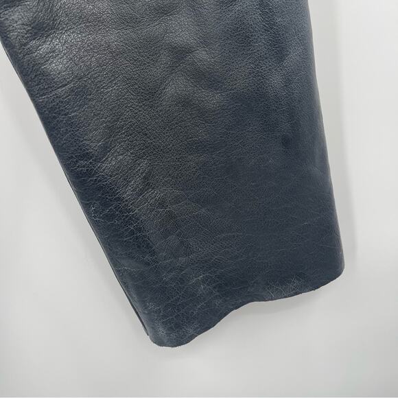 MOB Hand-tooled Leather Chaps Biker Black Horse Riding Size Extra Large USA Made - Picture 9 of 15